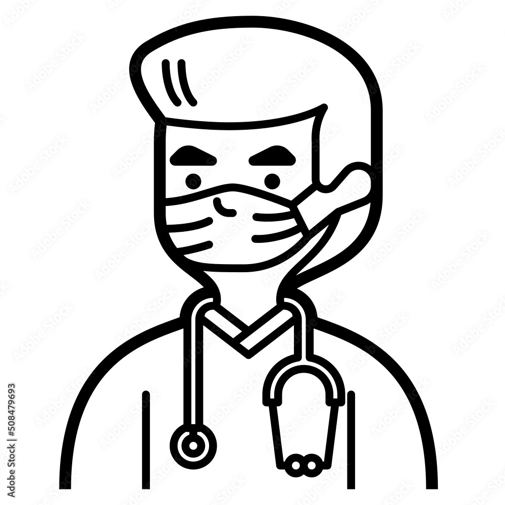 nurse line icon nurse line icon