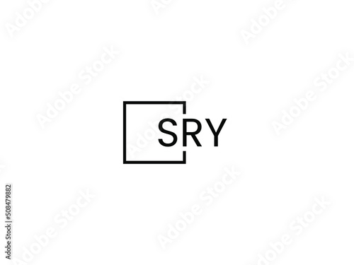 SRY letter initial logo design vector illustration