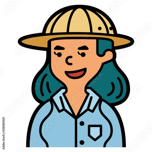 archaeologist line icon