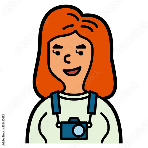 photographer line icon