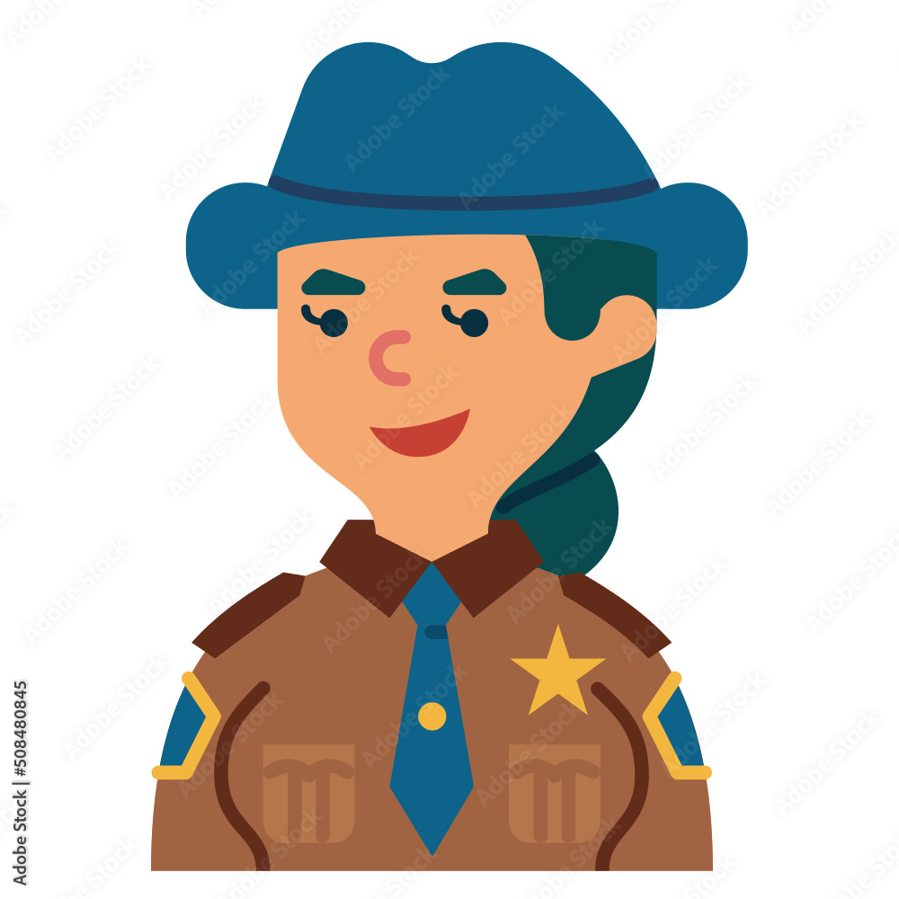 sheriff line icon