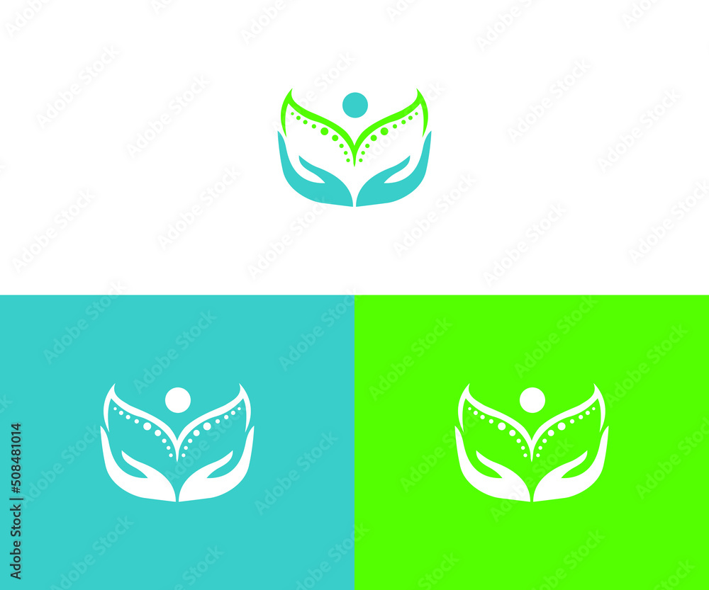 natural beauty salon hair treatment logo icon natural beauty salon hair treatment logo icon
