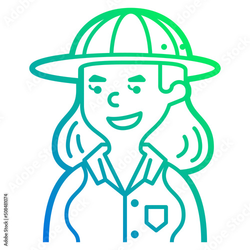 archaeologist line icon