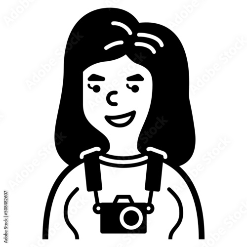 photographer line icon