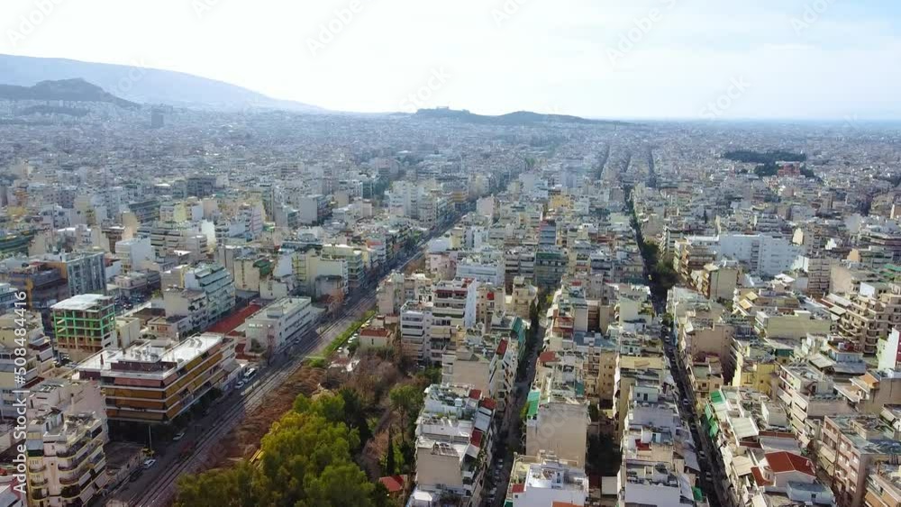 Athens cityscape aerial view at a bright sunny day Athens cityscape aerial view at a bright sunny day