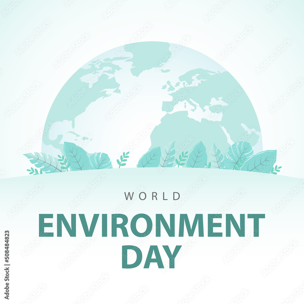 World environment day with globe and nature background
