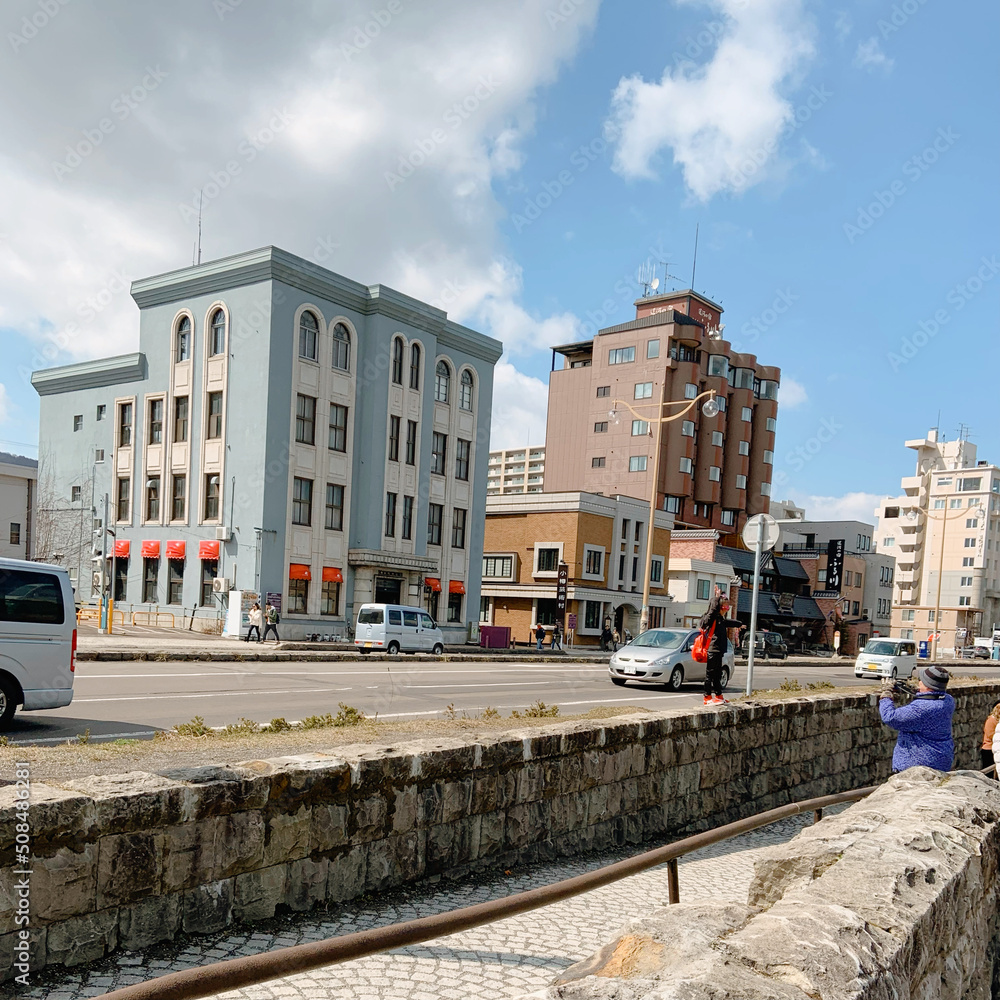 street in the town in Hokkaido