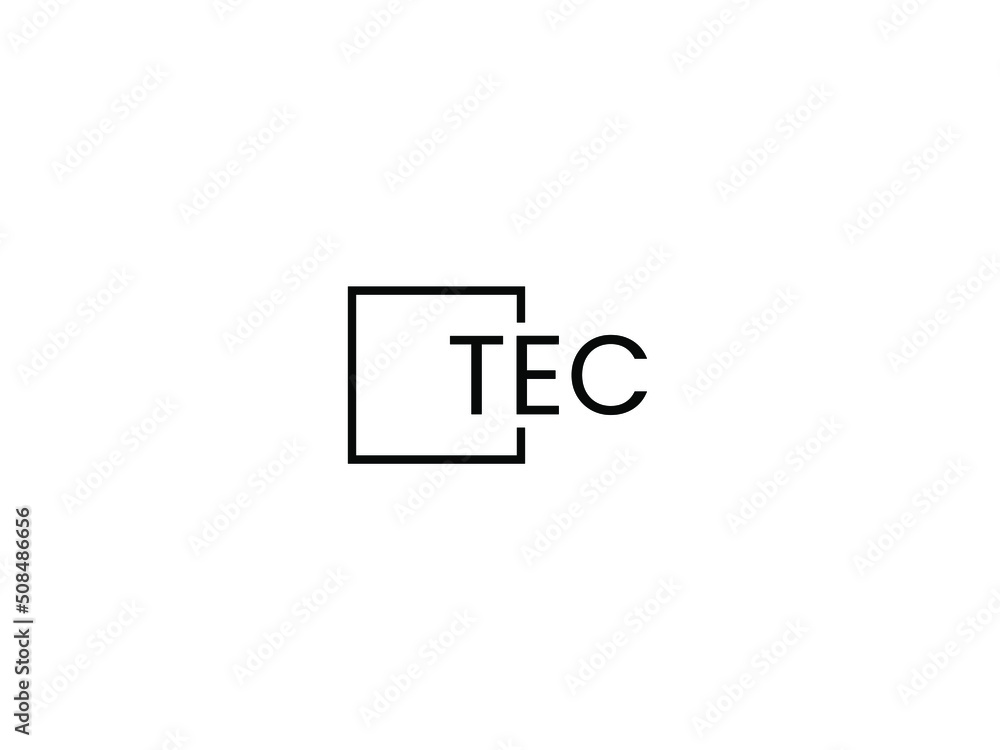 Fototapeta premium TEC Letter Initial Logo Design Vector Illustration