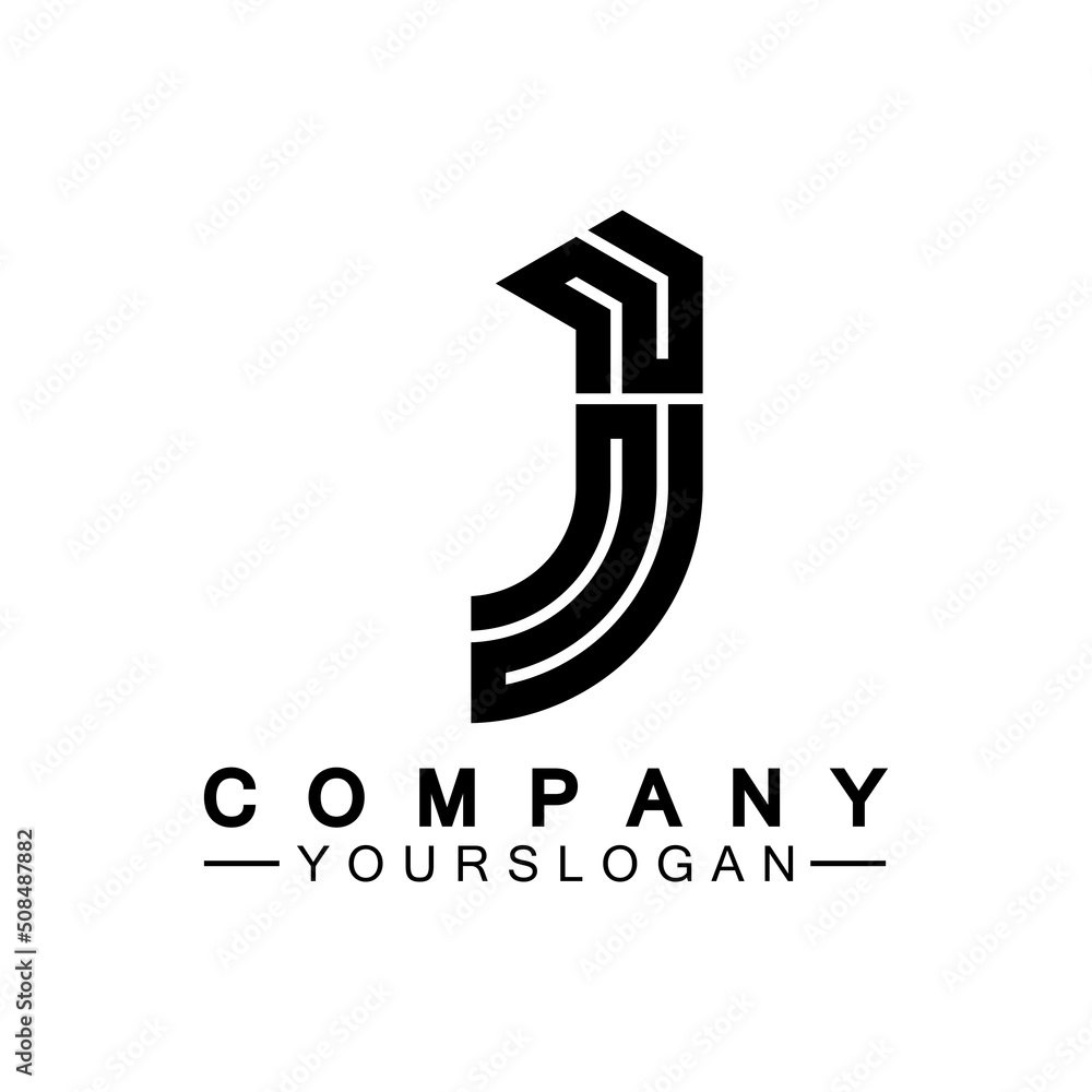 Creative abstract monogram Letter J logo icon design Creative abstract monogram Letter J logo icon design