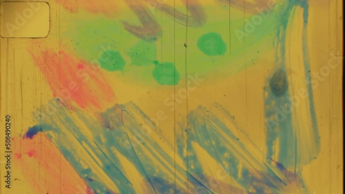 16mm abstract colorized animated film