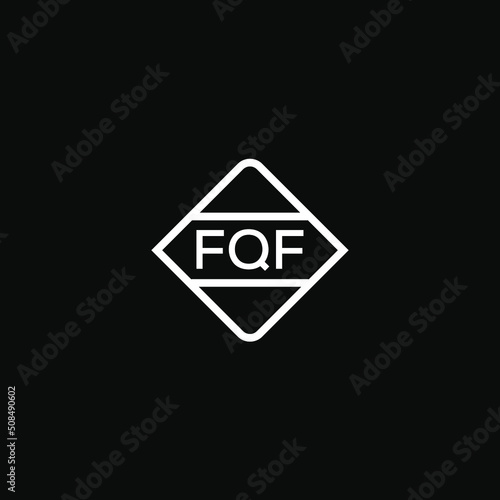 FQF 3 letter design for logo and icon.FQF monogram logo.vector illustration with black background. photo