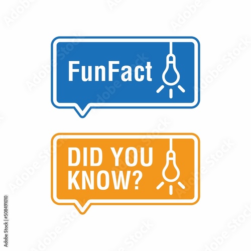 fun fact vector sticker. fun fact with lamp icon blank template fyi vector, did you know vector template post with idea bulb light icon for social media background