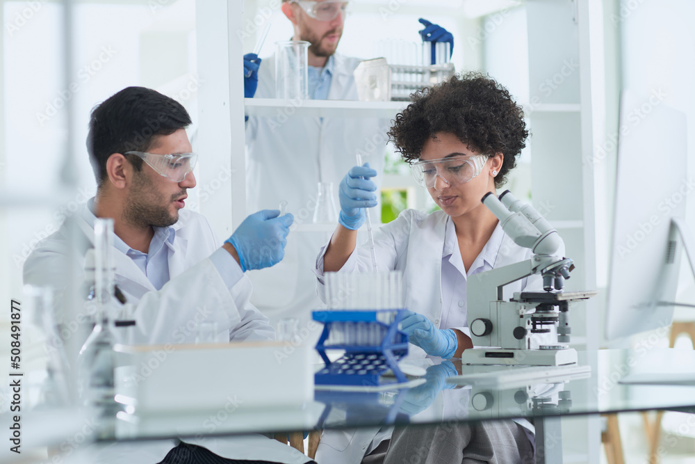 Team of Medical Research Scientists Working on Generation Experimental Drug Team of Medical Research Scientists Working on Generation Experimental Drug