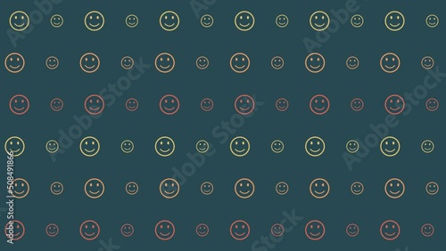 Animated smileys seamless loop.