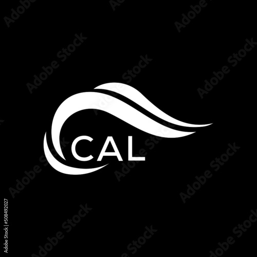 CAL Unique and best letter logo vector design on black background. AAA creative initials letter logo concept. AAA letter design.
