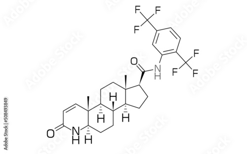 AGA　薄毛治療に使われる成分デュタステリドの構造式