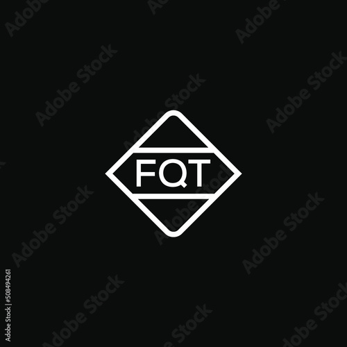 FQT 3 letter design for logo and icon.FQT monogram logo.vector illustration with black background. photo