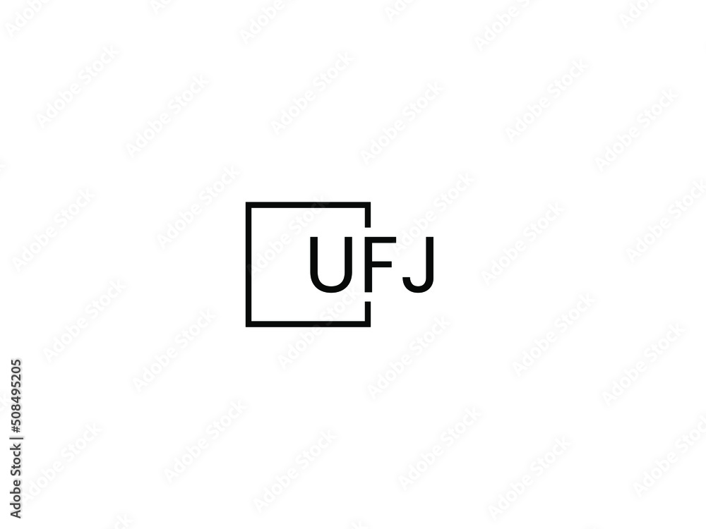 UFJ letter initial logo design vector illustration UFJ letter initial logo design vector illustration