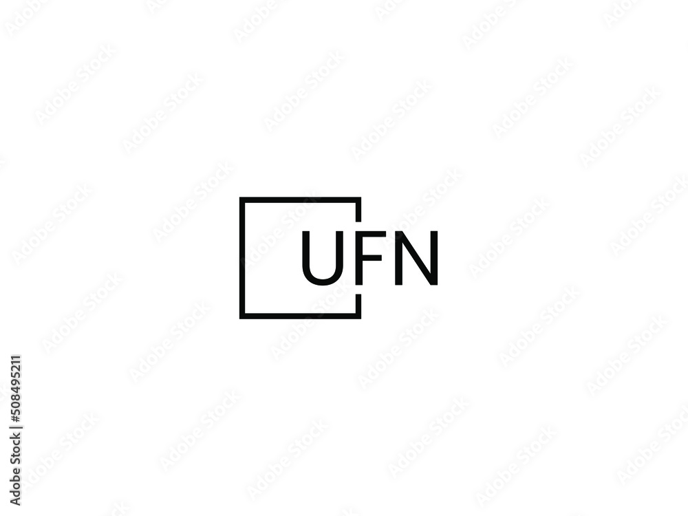 Obraz premium UFN letter initial logo design vector illustration