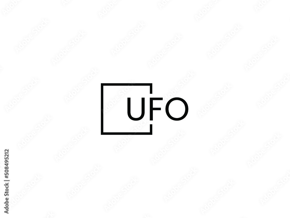 UFO letter initial logo design vector illustration UFO letter initial logo design vector illustration