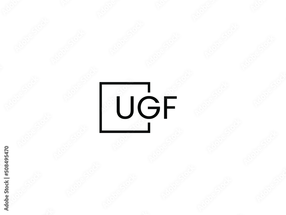 UGF letter initial logo design vector illustration UGF letter initial logo design vector illustration