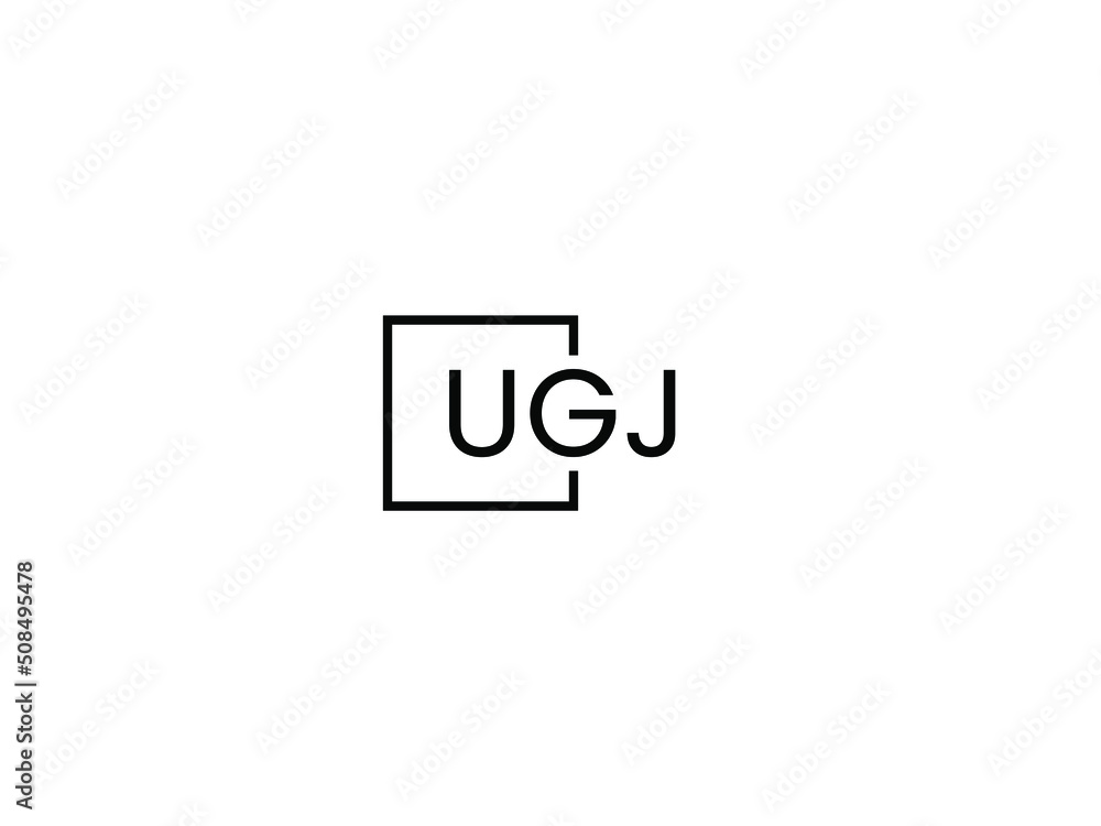UGJ letter initial logo design vector illustration UGJ letter initial logo design vector illustration