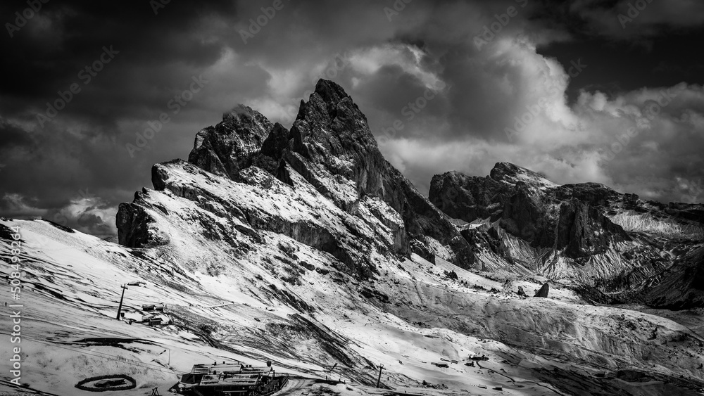 The Dolomites, Italy - Snow in the mountains