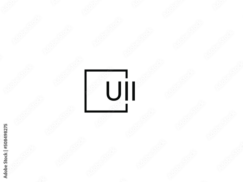 UII letter initial logo design vector illustration UII letter initial logo design vector illustration