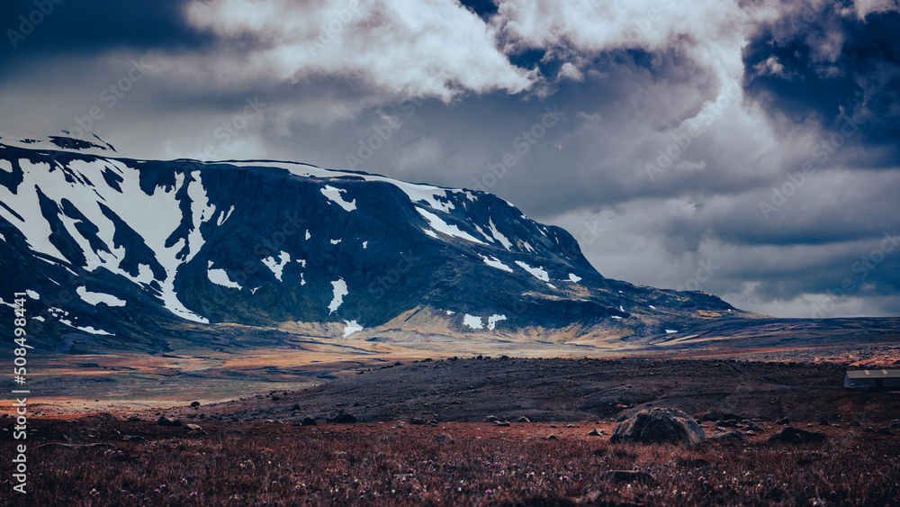 Iceland - snow covered mountains