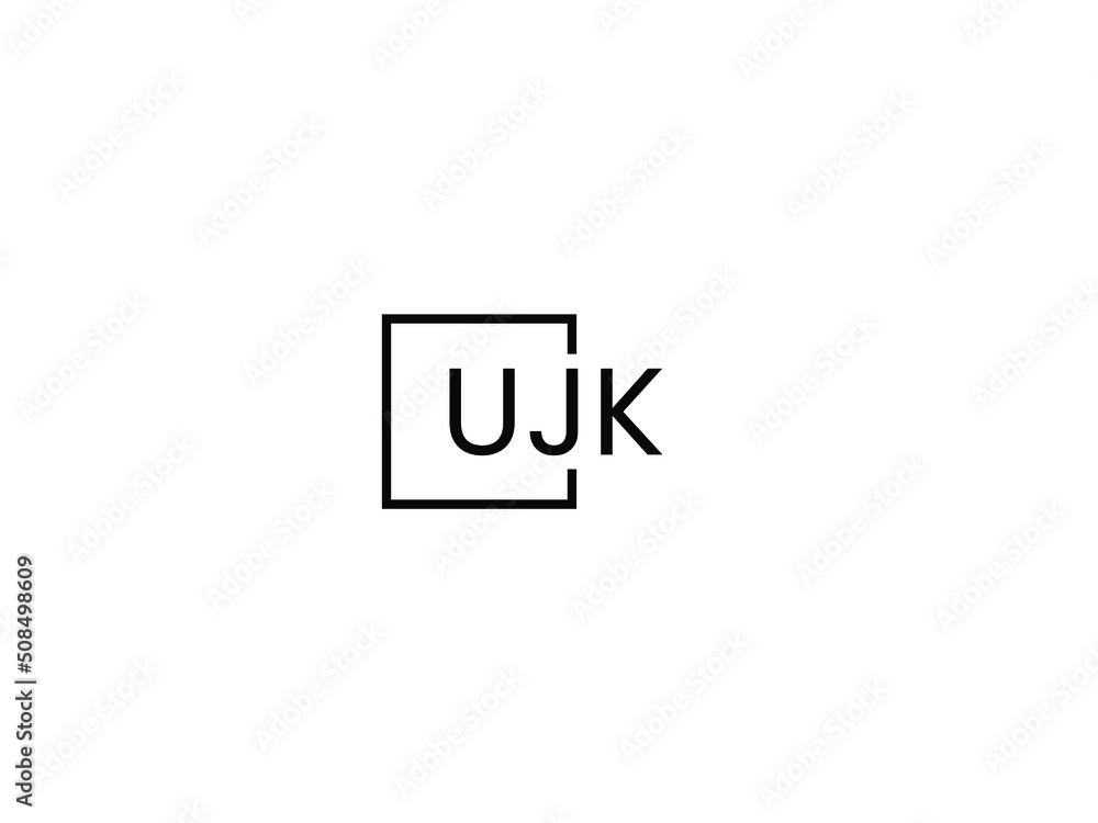 Obraz premium UJK letter initial logo design vector illustration