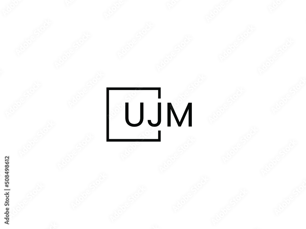 UJM letter initial logo design vector illustration UJM letter initial logo design vector illustration