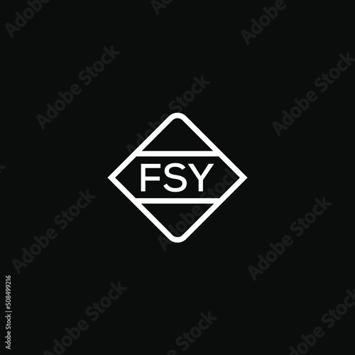 FSY 3 letter design for logo and icon.FSY monogram logo.vector illustration with black background. photo