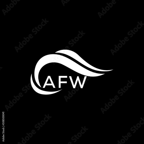 AFW Unique and best letter logo vector design on black background. AAA creative initials letter logo concept. AAA letter design. photo