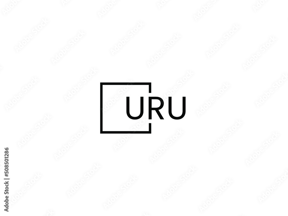 URU Letter Initial Logo Design Vector Illustration URU Letter Initial Logo Design Vector Illustration