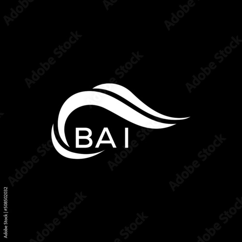 BAI Unique and best letter logo vector design on black background. AAA creative initials letter logo concept. AAA letter design.
