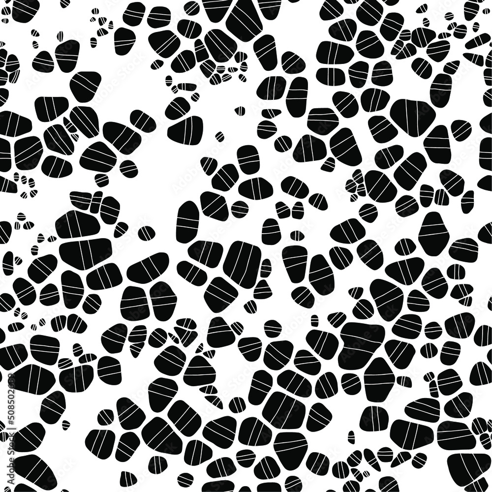 Seamless pattern with small stones. Hand drawn vector illustration. Flat color design, easy to recolor. Seamless pattern with small stones. Hand drawn vector illustration. Flat color design, easy to recolor.