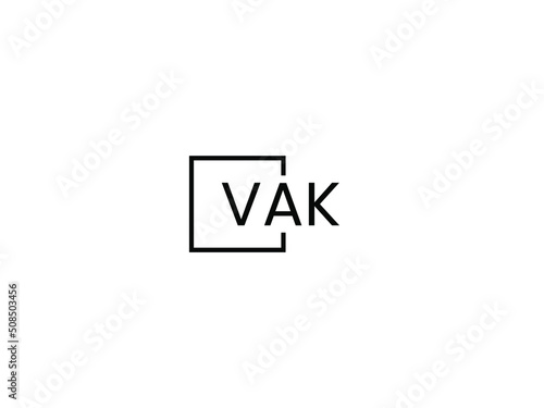 VAK letter initial logo design vector illustration