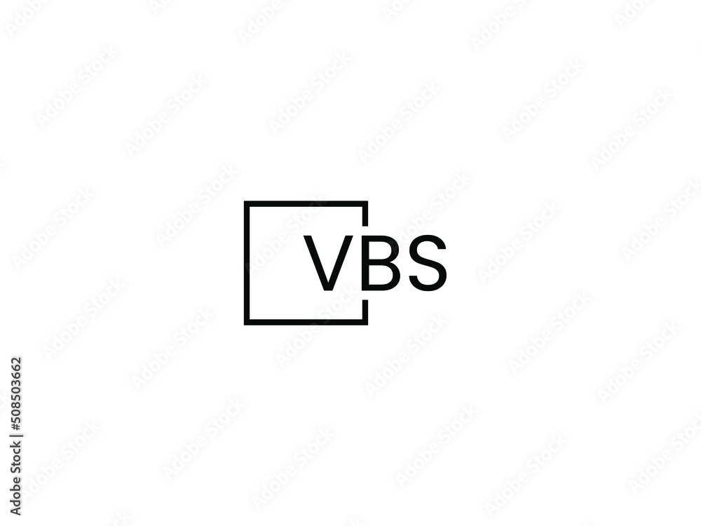 VBS letter initial logo design vector illustration VBS letter initial logo design vector illustration