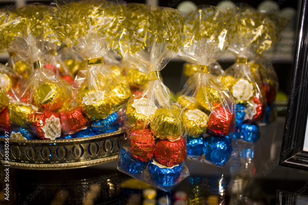 Handmade chocolate and sweets in famous confectionery in Berlin Handmade chocolate and sweets in famous confectionery in Berlin