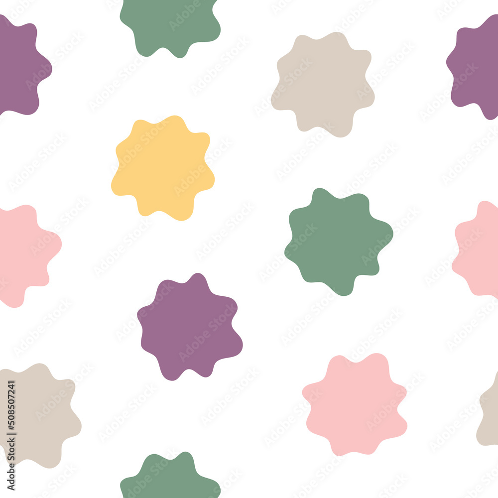 Minimalistic seamless pattern. Simple organic shape. Abstract vector illustration for printing, decor, textile, branding design