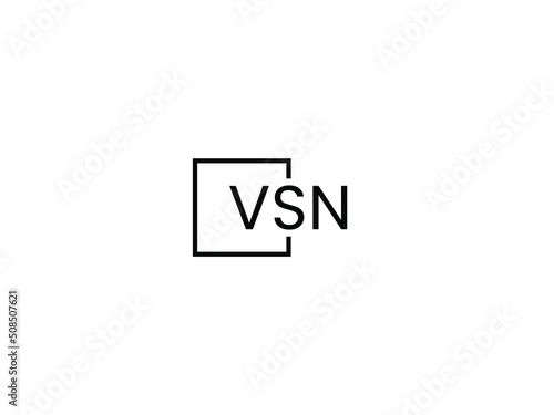 Free Download VSN letter initial logo design vector illustration - GFXLoad