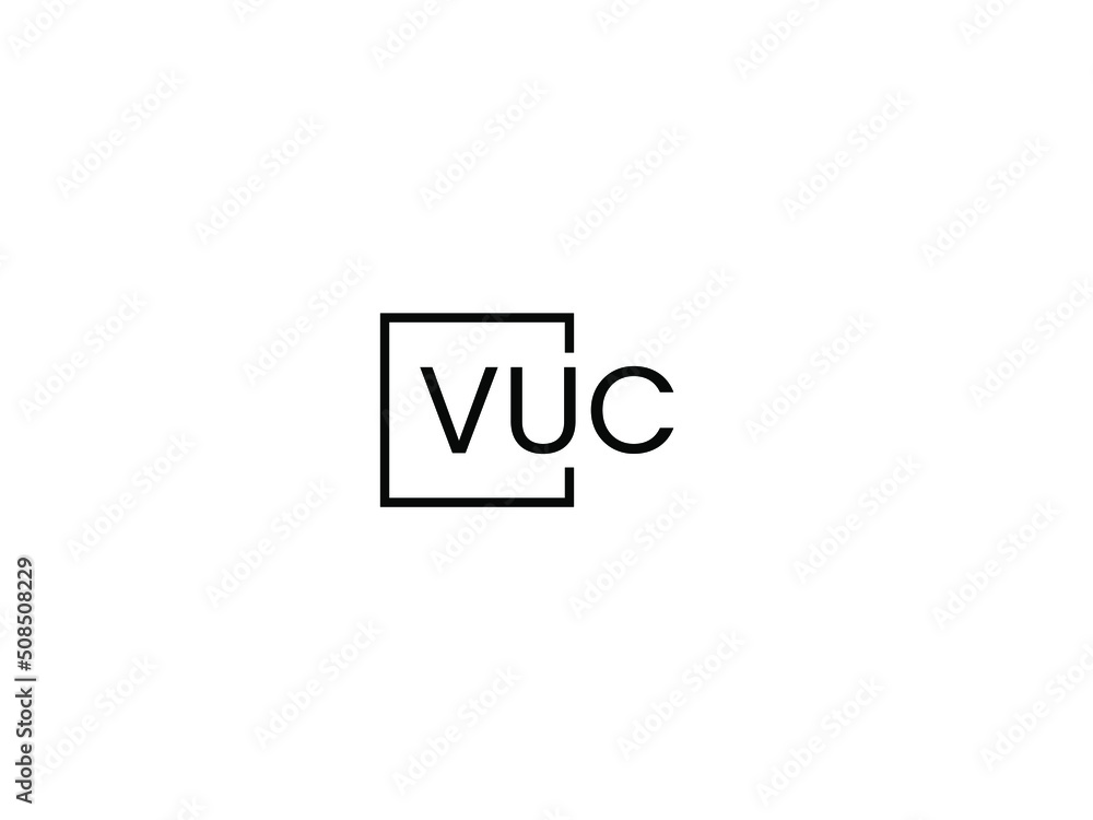 VUC letter initial logo design vector illustration VUC letter initial logo design vector illustration