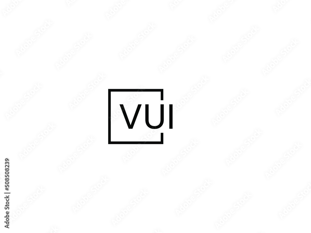 VUI letter initial logo design vector illustration VUI letter initial logo design vector illustration