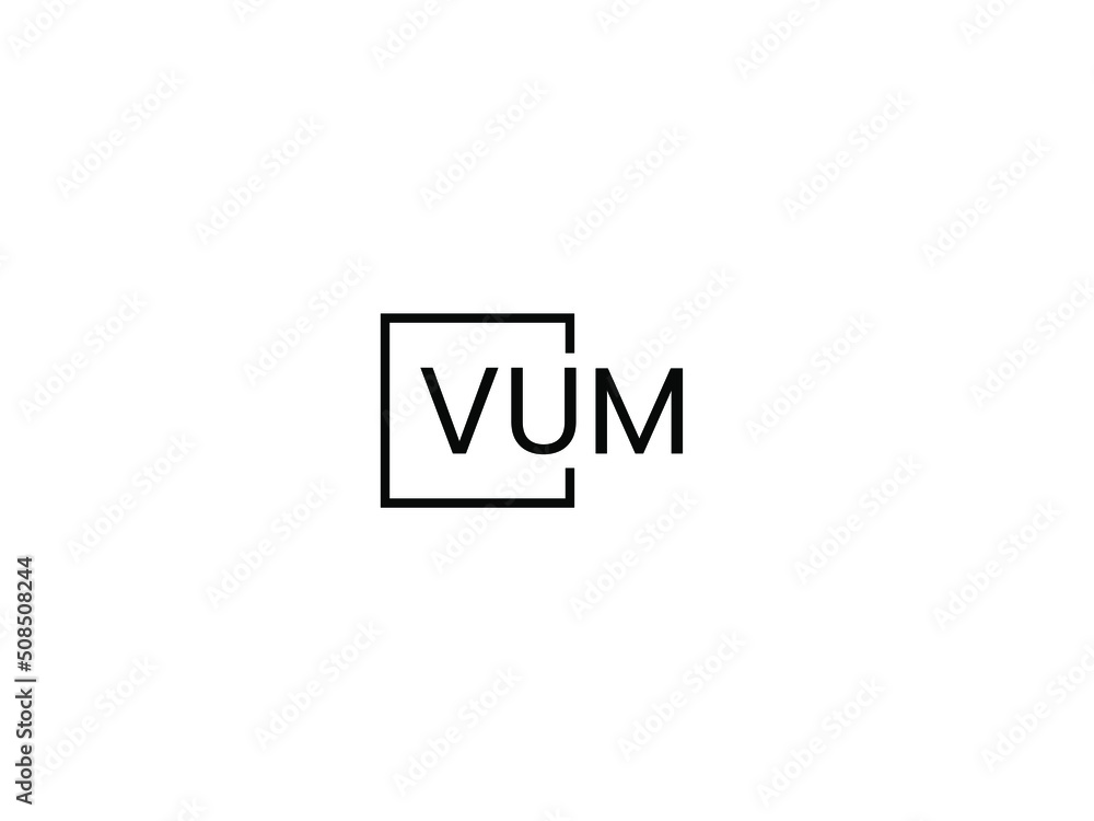 VUM letter initial logo design vector illustration VUM letter initial logo design vector illustration