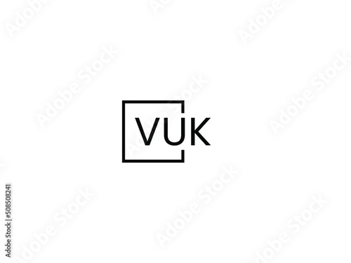 VUK letter initial logo design vector illustration
