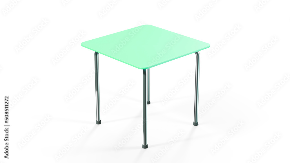 Loft style chair on white background. table isolated 3d render Loft style chair on white background. table isolated 3d render