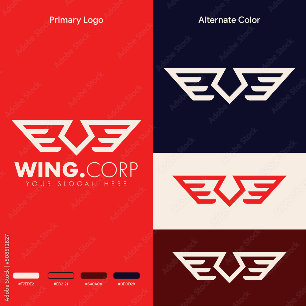 minimalist simple wing logo concept minimalist simple wing logo concept