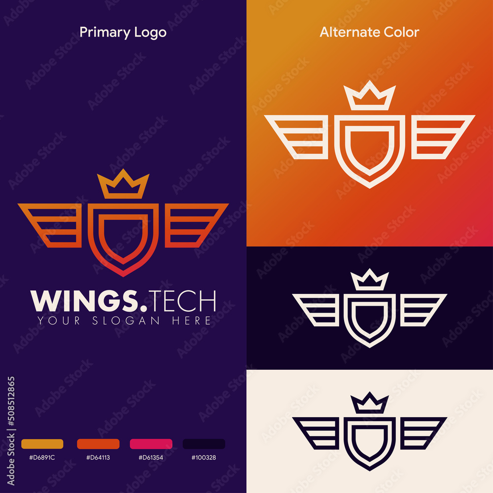 minimalist simple wing logo concept minimalist simple wing logo concept