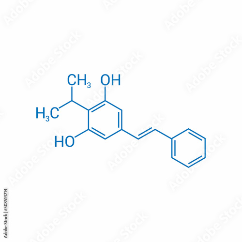chemical structure of Benvitimod or tapinarof (C17H18O2)