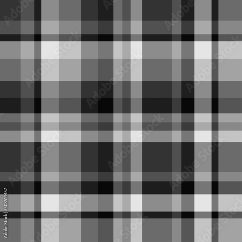 Seamless pattern. Checkered monochrome cloth texture. Print for shirts and textiles
